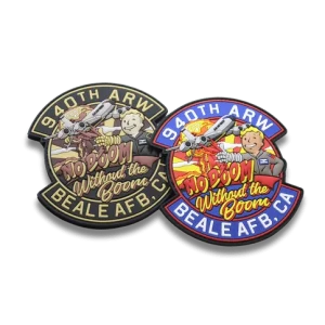 two custom military patches with color