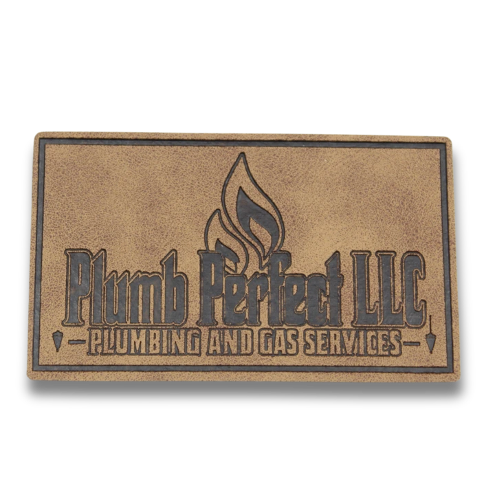 light leather custom made patch