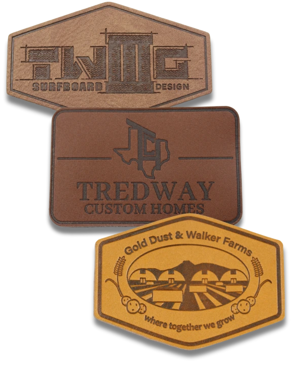 three colorful patches