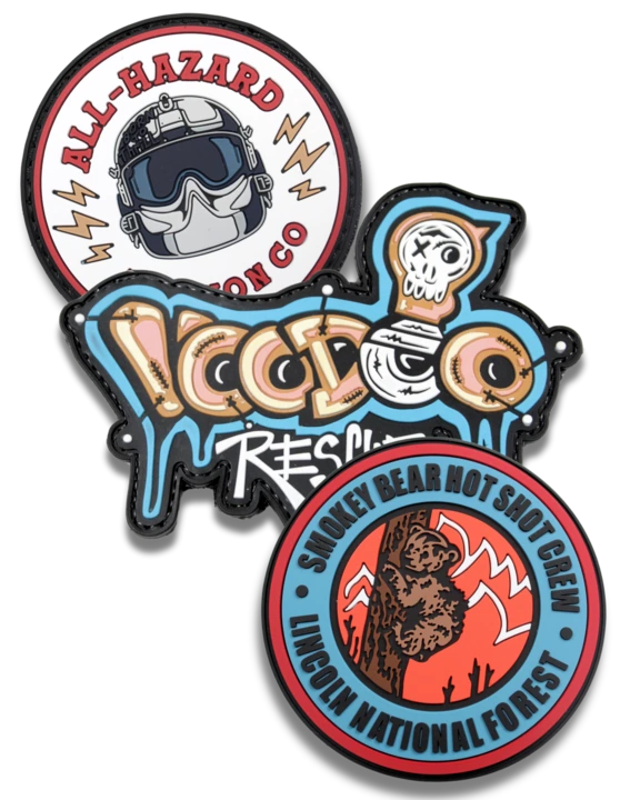 Three custom patches