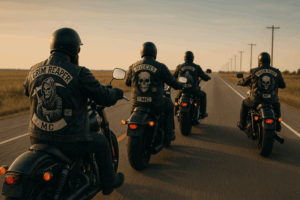 group of motorcycle riders on the road
