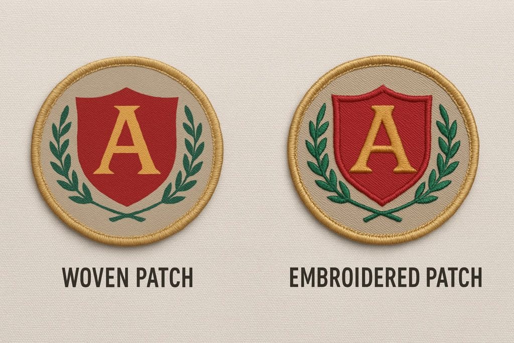 woven vs embroidered patch comparison