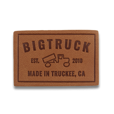 custom bigtruck leather label