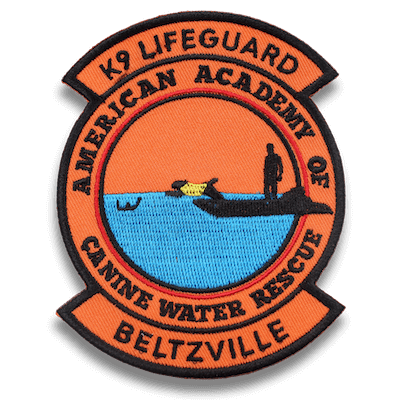 orange and blue k9 embroidered patch