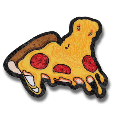 pizza monster woven patch