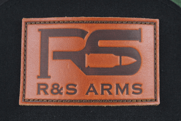 RS Leather Patch on black hat