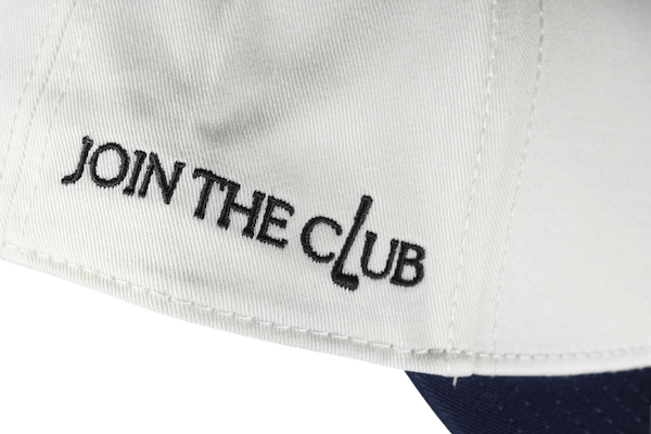 Hat with White/Black side Embroidery