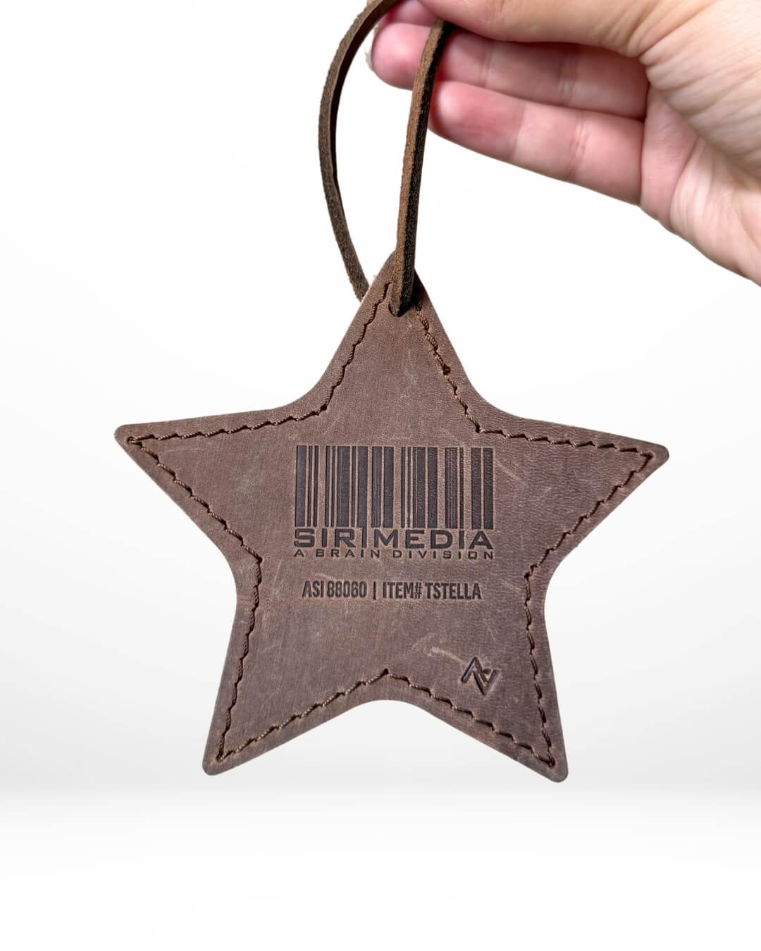 custom star shaped leather ornament